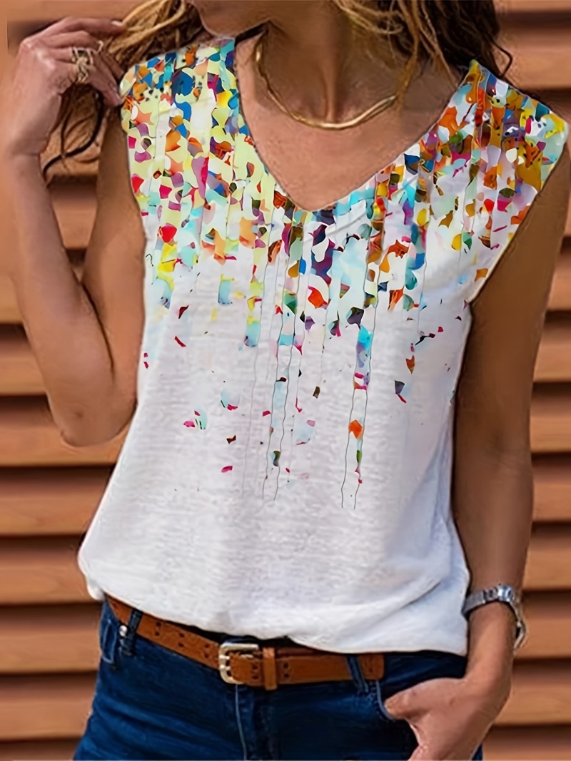 Women'S Fashion Vest Tops - Женский модный топ с V-образным вырезом