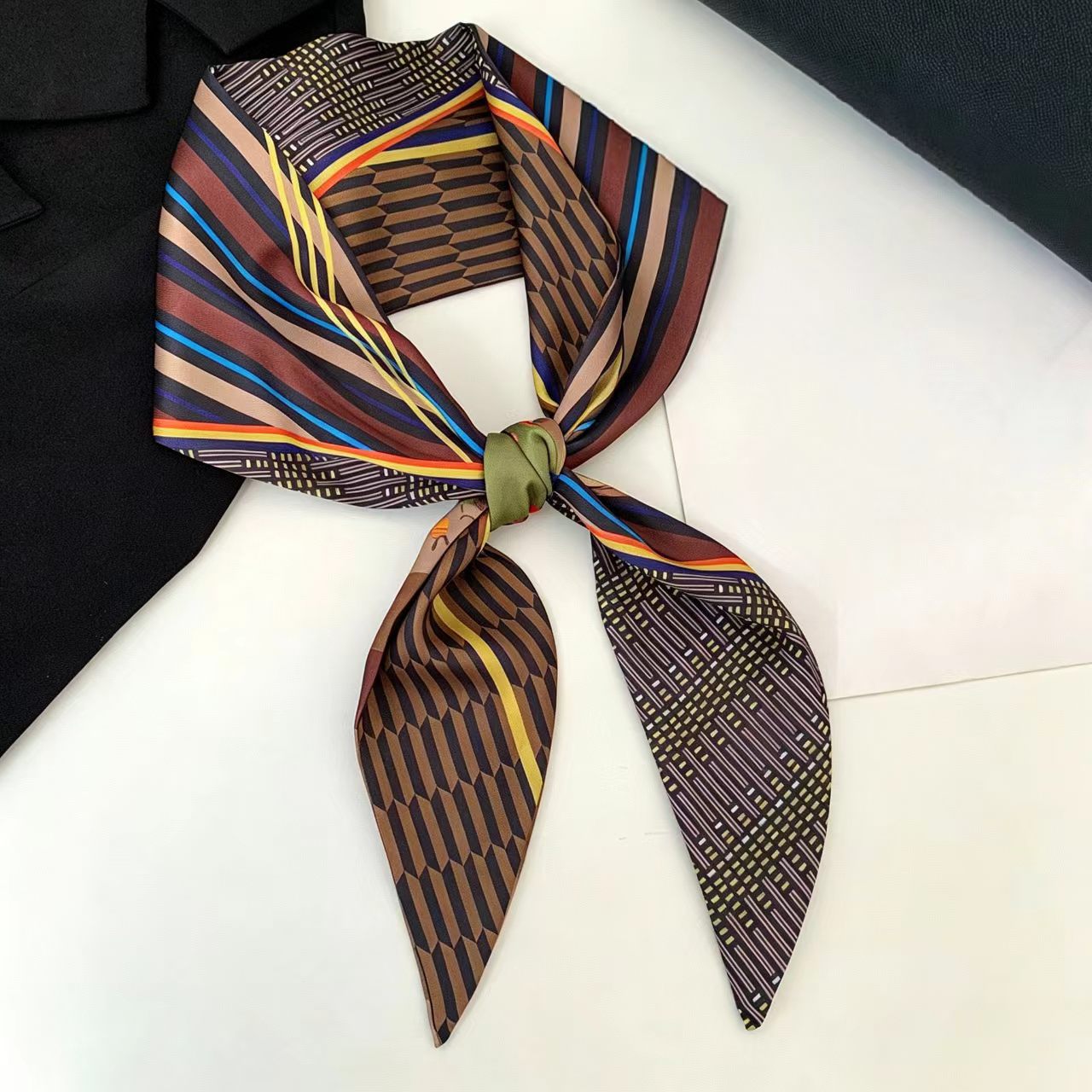 Роскошный шелковый шарф с прин – обзор и цена Women Fashion Necktie